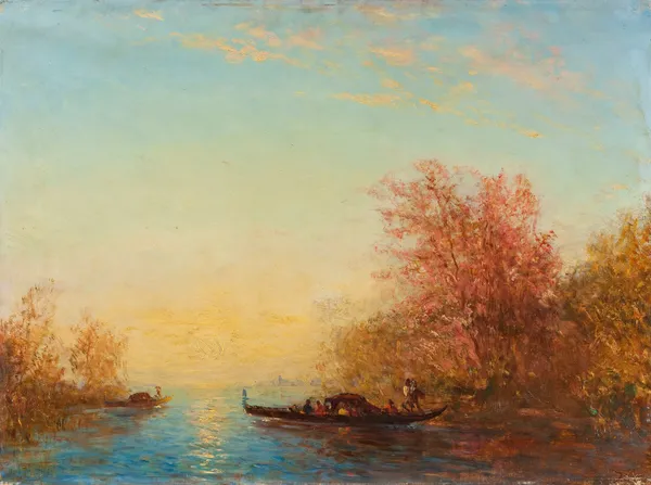 Fusine, Environs De Venise av Félix Ziem