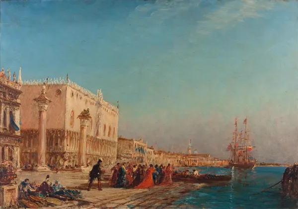 Venise, Le Palais Des Doges av Félix Ziem