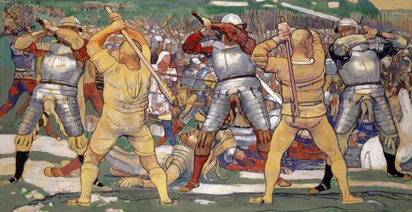 The Battle Of Näfels av Ferdinand Hodler