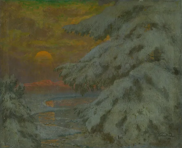 Sunset in winter av Ferdinand Katona