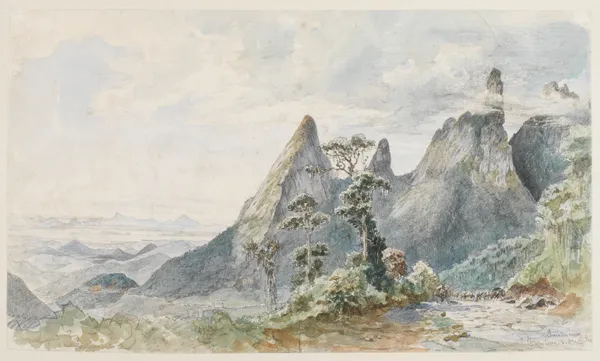 Blick zum Orgelgebirge av Ferdinand Keller
