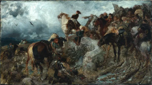 Der Große Kurfürst vor der Schlacht bei Fehrbellin av Ferdinand Keller