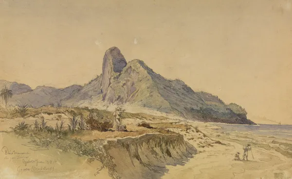 Die Berge ‘Dois Irmaons’ am Meer av Ferdinand Keller