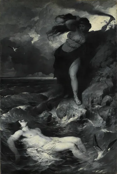 Hero and Leander av Ferdinand Keller