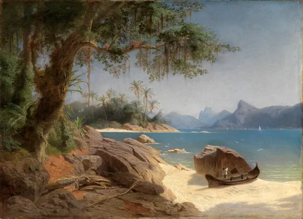 Küstenlandschaft bei Rio de Janeiro av Ferdinand Keller