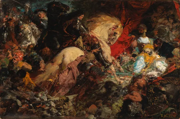 Ölskizze zum Türkenlouis av Ferdinand Keller
