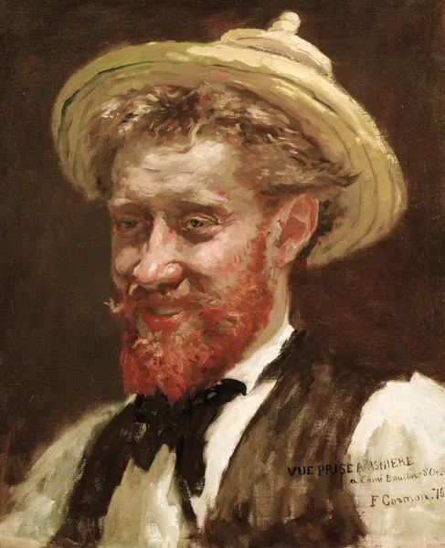 Portrait d’homme au chapeau av Fernand Cormon