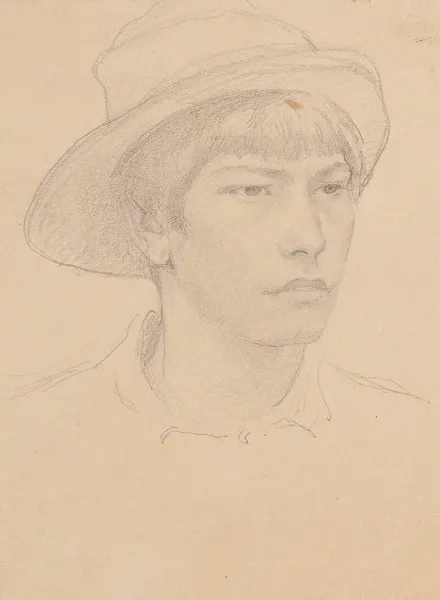 Tête de jeune homme av Fernand Cormon