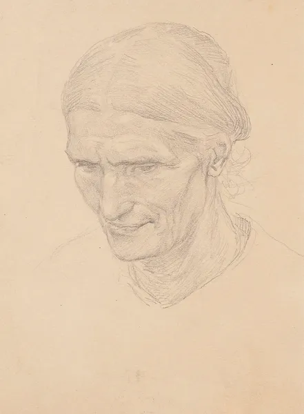 Tête de vieille av Fernand Cormon