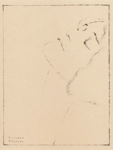 Study of a woman av Fernand Khnopff