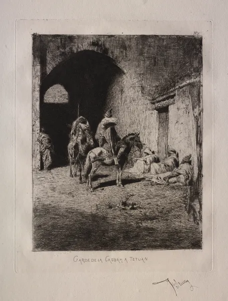 Guard of the Casbah at Tétouan av Mariano Fortuny Marsal