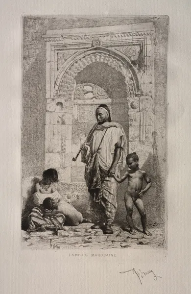 Moroccan Family av Mariano Fortuny Marsal
