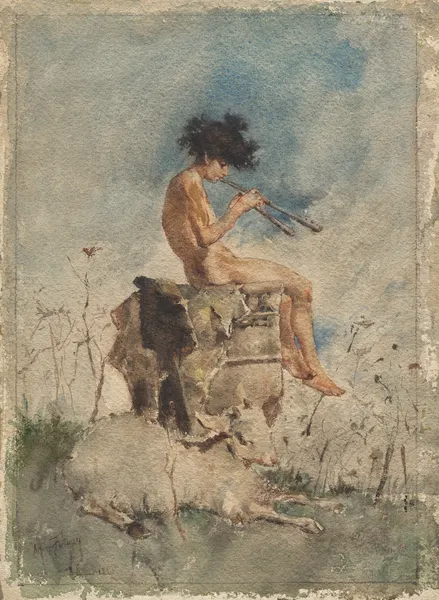 The Pipes of Pan av Mariano Fortuny Marsal