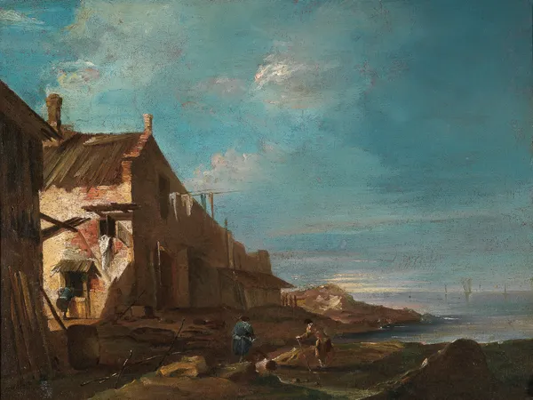 A Coastal Architectural Capriccio av Francesco Guardi