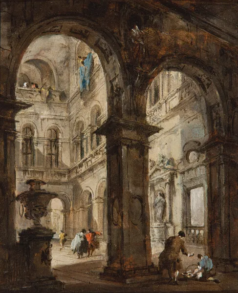 An architectural capriccio av Francesco Guardi