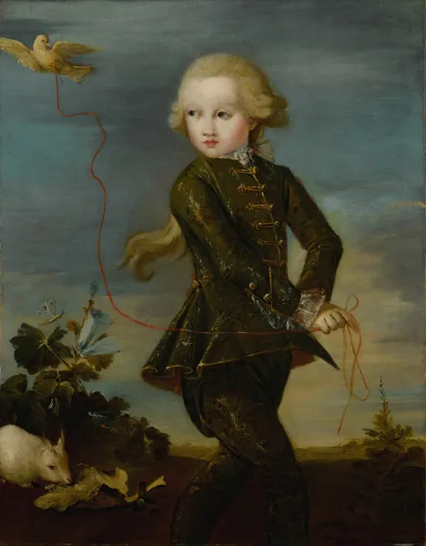 Portrait of a boy of the Gradenigo family, possibly Ferigo (Born 1758) av Francesco Guardi