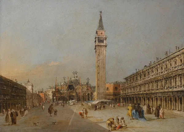 The Piazza San Marco With The Basilica And Campanile av Francesco Guardi
