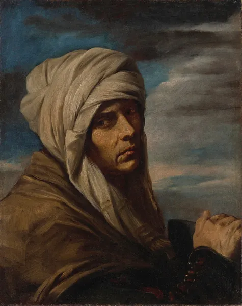 A man wearing a turban av Pier Francesco Mola