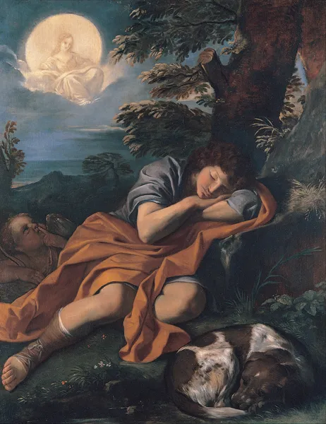 Diane and Endymion av Pier Francesco Mola