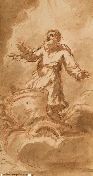 Elijah in the Fiery Chariot av Pier Francesco Mola