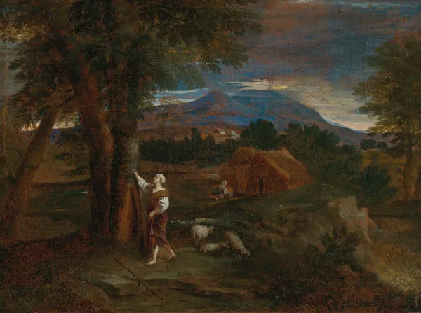 Erminia Carving The Name Of Tancred On A Tree av Pier Francesco Mola