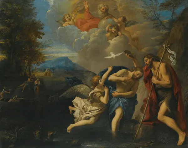 The Baptism Of Christ av Pier Francesco Mola