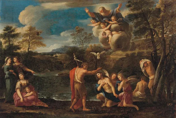 The Baptism Of Christ av Pier Francesco Mola