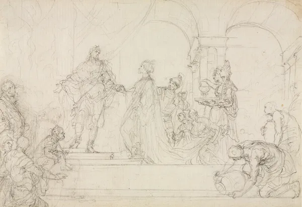 Meeting of Solomon and Queen of Sheba av Francesco Solimena