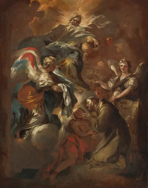 Saint Francis Refuses The Priesthood, A Bozzetto av Francesco Solimena