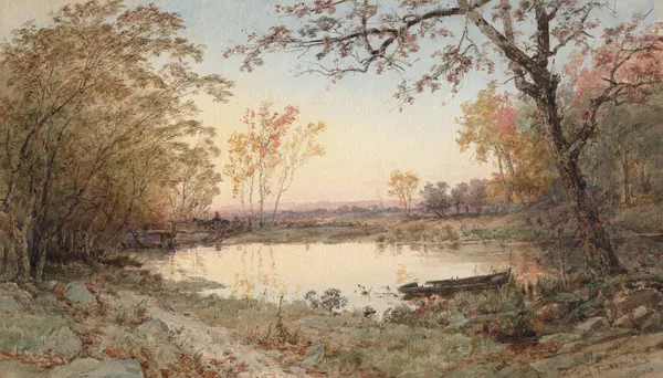 Landscape (Hastings-on-Hudson) av Jasper Francis Cropsey