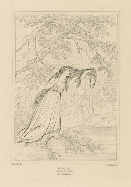 Hamlet, act 4, scene 7, Ophelia (19th century) av William Francis Starling