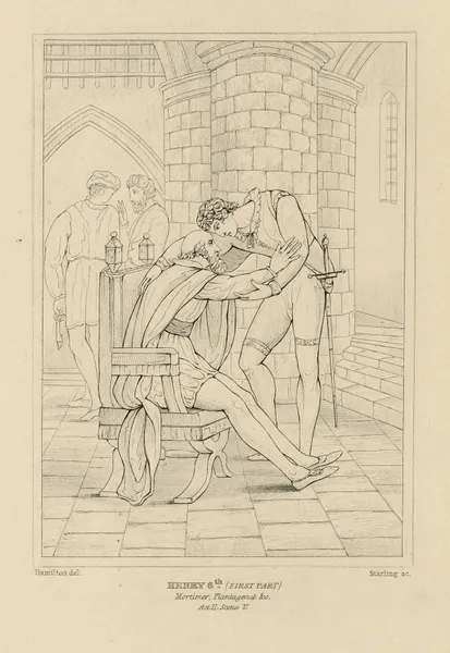 Henry 6th (first part), Mortimer, Plantagenet &c. act II, scene V (19th century) av William Francis Starling
