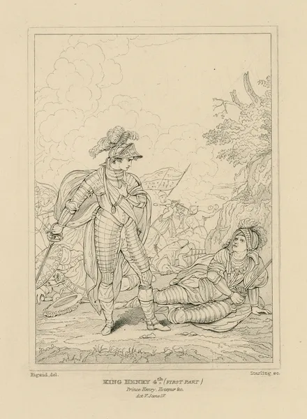 King Henry 4th (first part) Prince Henry, Hotspur &c, Act V, scene iv (19th century) av William Francis Starling