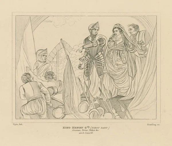 King Henry 6th, (first part), Countess, Porter, Talbot &c., act II, scene III (19th century) av William Francis Starling
