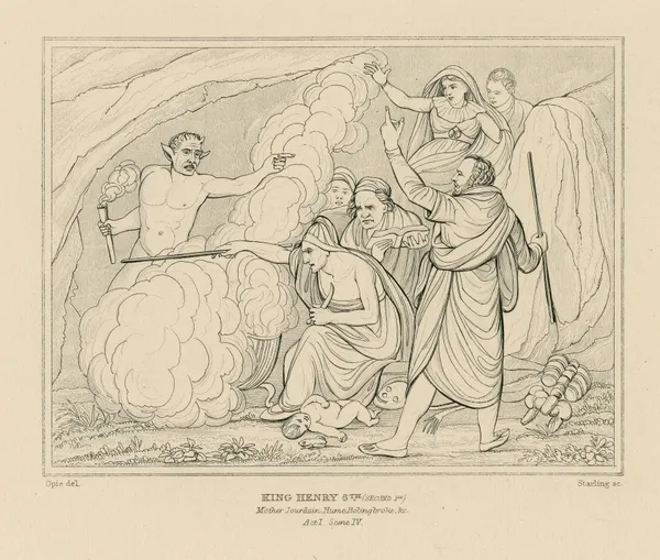 King Henry 6th (second pr), Mother Jourdain, Hume, Bolingbroke, &c, act I, scene IV (19th century) av William Francis Starling