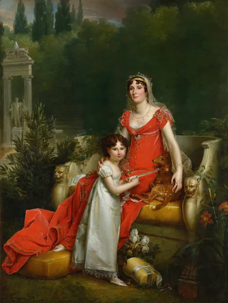 Elisa Bonaparte with her daughter Napoleona Baciocchi av François Gérard