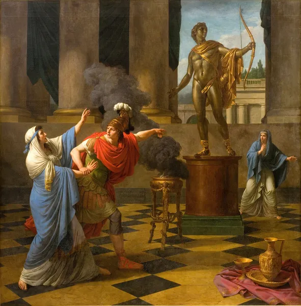 Alexander Consulting the Oracle of Apollo av Louis-Jean-François Lagrenée