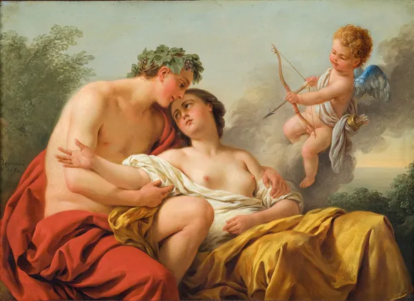 Bacchus and Ariadne av Louis-Jean-François Lagrenée