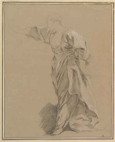 Drapery Study of a Woman with an Outstretched Arm av Louis-Jean-François Lagrenée