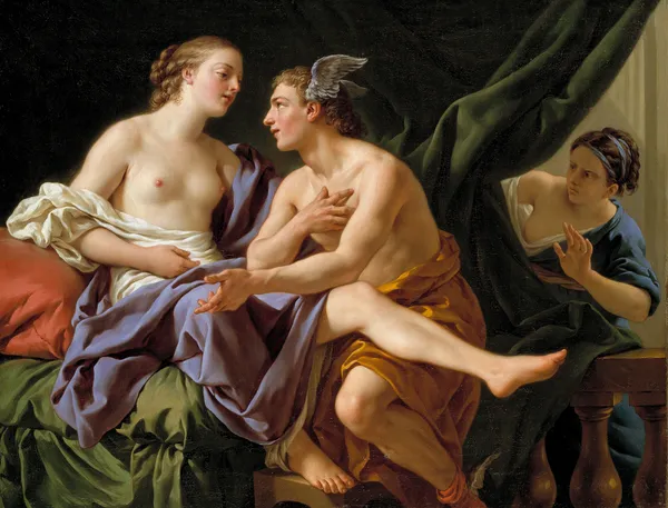 Mercury, Herse and Aglaura av Louis-Jean-François Lagrenée