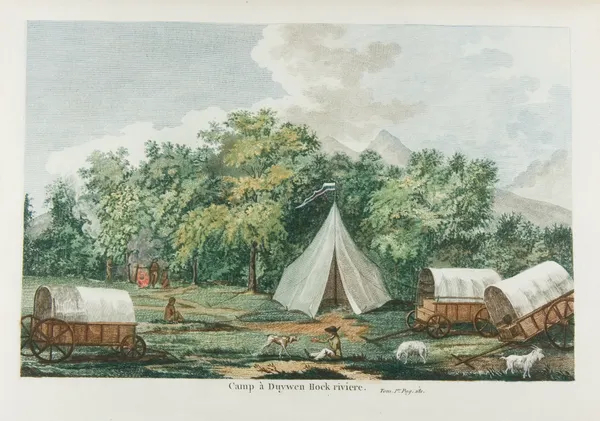 Camp a Duywen Hock riviere (18th century) av François Levaillant