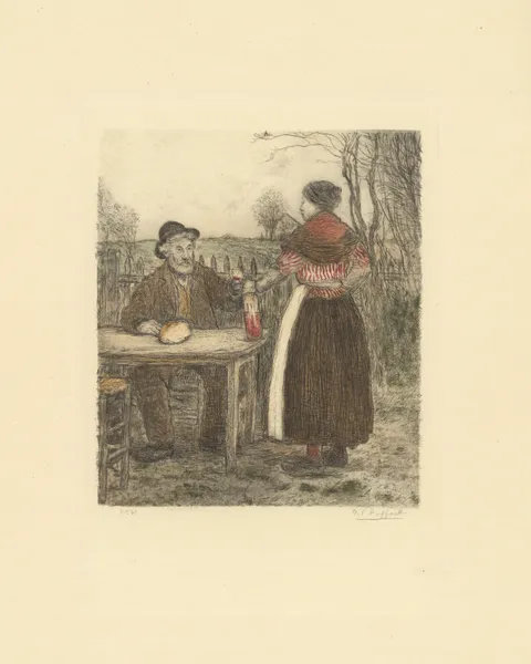 A votre santé, la mère Bontemps av Jean François Raffaëlli