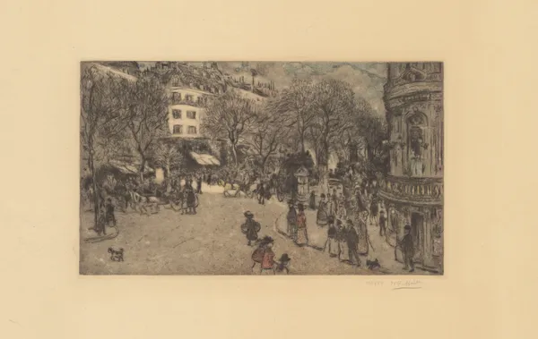 Le boulevard des Italiens av Jean François Raffaëlli