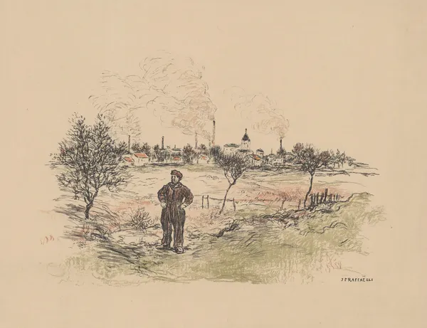 Le terrassier de la plaine Saint-Denis av Jean François Raffaëlli