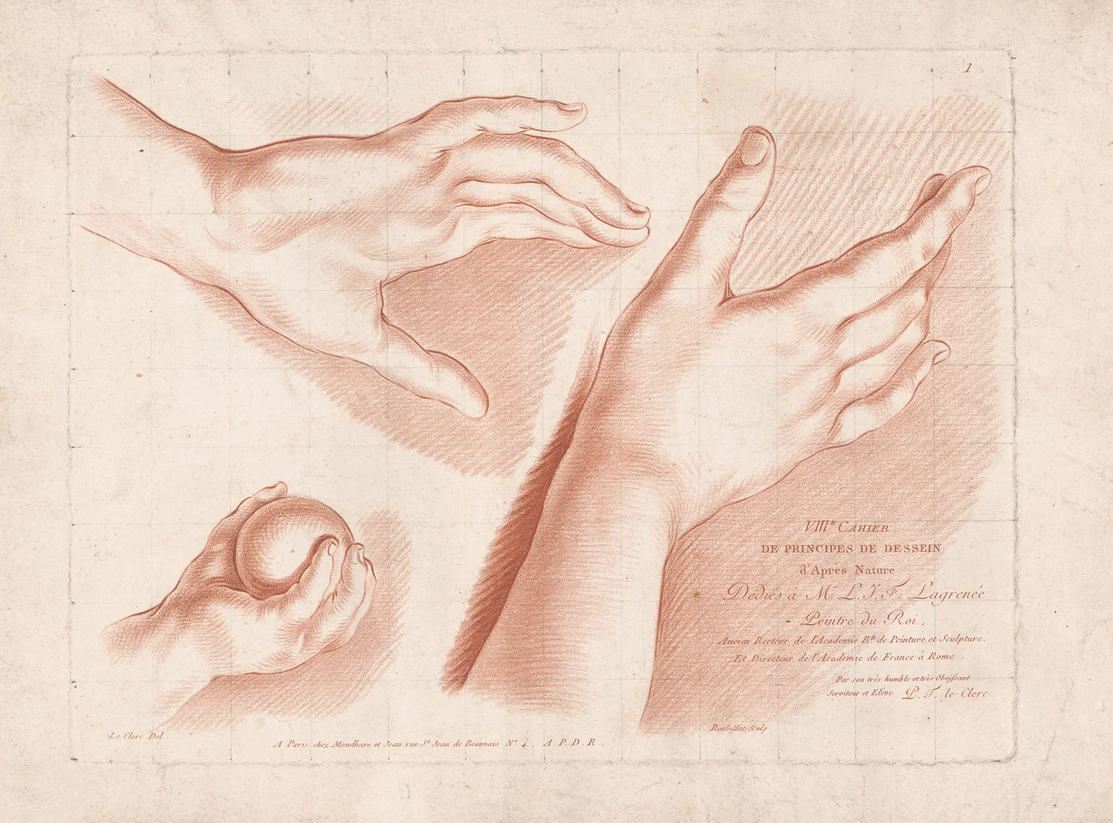 Three hands av Louis-François Roubiliac
