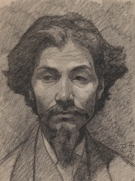 Portrait of Félicien Rops av Jean-François Taelemans