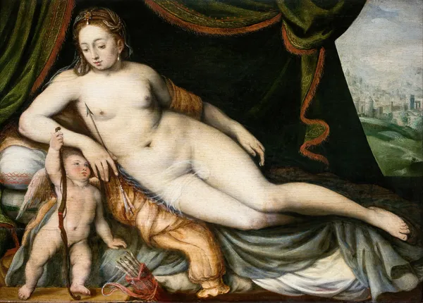 Venus and Cupid av Frans Floris