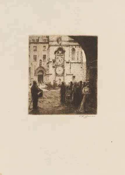 In front of the Old Town Horologe av Tavík František Šimon
