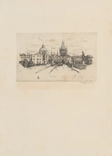 The Knights of the Cross Square with the Charles Bridge av Tavík František Šimon