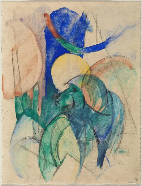 Mandrill av Franz Marc